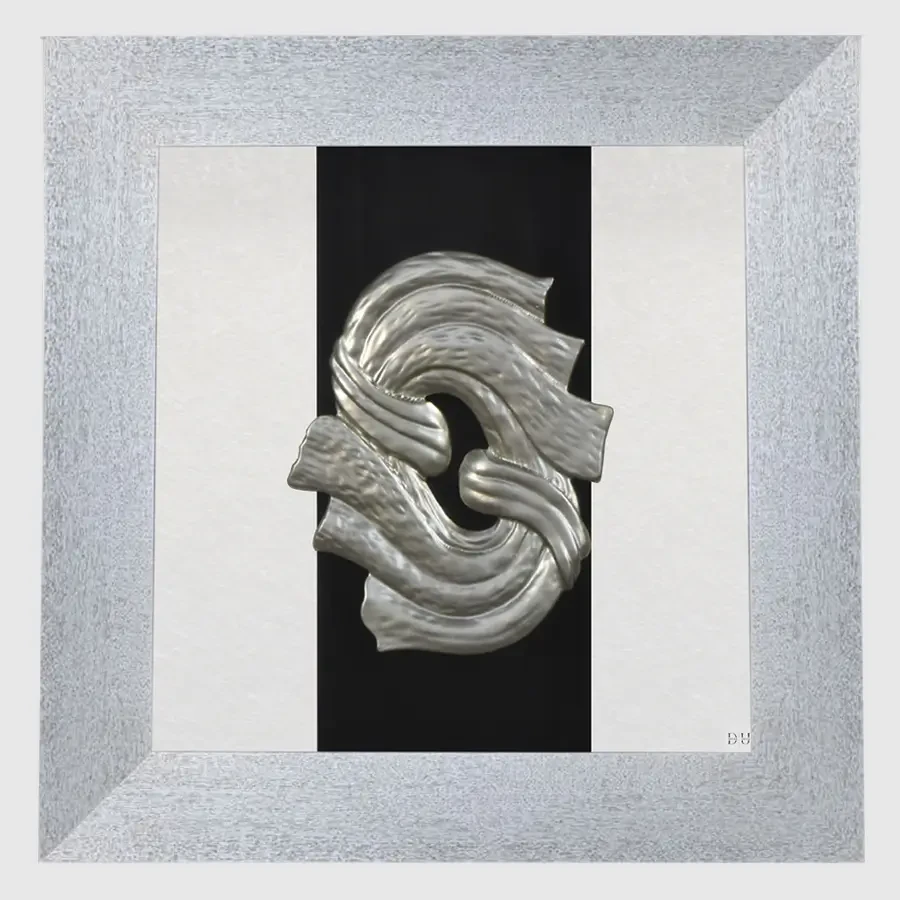 Floral Shadow Box Glass Painting