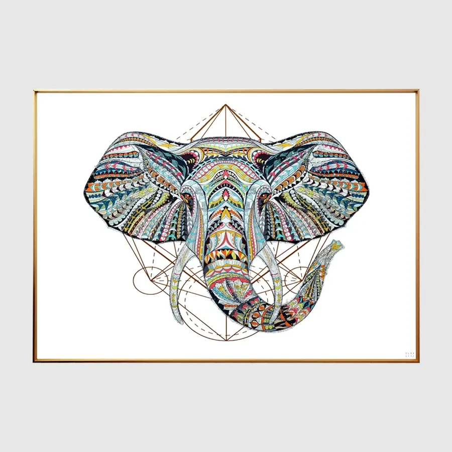 Carnival Elephant Crystal Painting