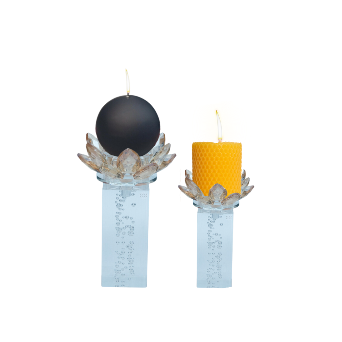 Transparent Glass Candle Stand